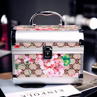 2019 женская серебряная косметичка багажная сумка с замком женские