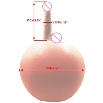 camaTech Realistic Dildo Strap On Jumping Ball For Female Masturbation Flesh Penis Vibrator Strapless Strapon Inflatable Balloon 2