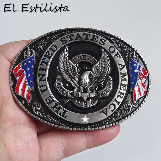 American Flag Eagle Belt Buckles Stars and Stripes Series Badge