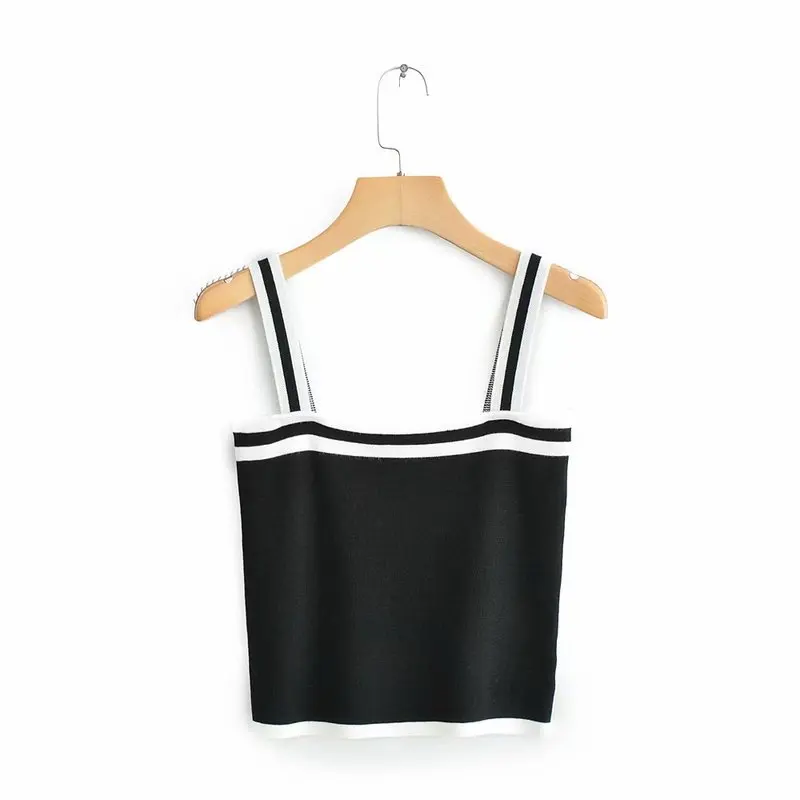

New arrival XQ9-25-9516 European and American fashion color matching condole top