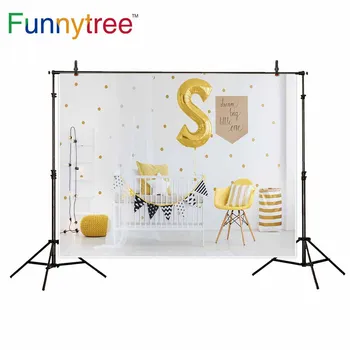 

Funnytree backgrounds for photography studio baby bed room party chair ladder professional backdrop photobooth photocall printed