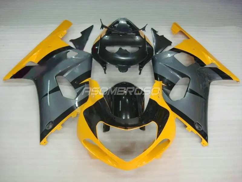 Обтекатели комплект для SUZUKI 2001 2002 2003 GSX R600 GSX R750 мотоцикл обтекатель комплекты GSXR600 01 02 03 серый желтый тела запчасти