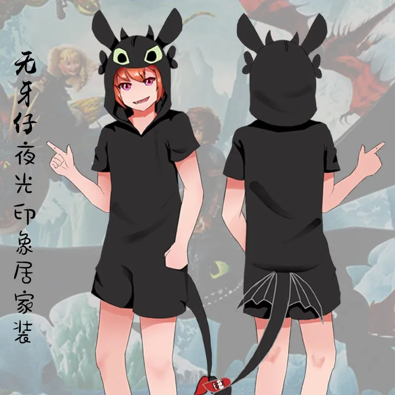 

Japan Anime How to Train Your Dragon Toothless Kigurumi Cosplay Costume Soft Sleepwear Men Women One-Piece Pajamas Home Clothes