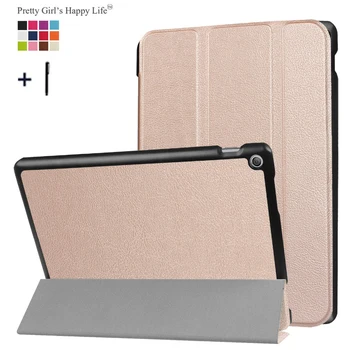 

For ASUS Zenpad 10 Z301MFL Case Flip Cover for ASUS Zenpad 10 Z301ML 10.1 inch Tablet 3 Fold Stand Leather Fundas Shell+Stylus