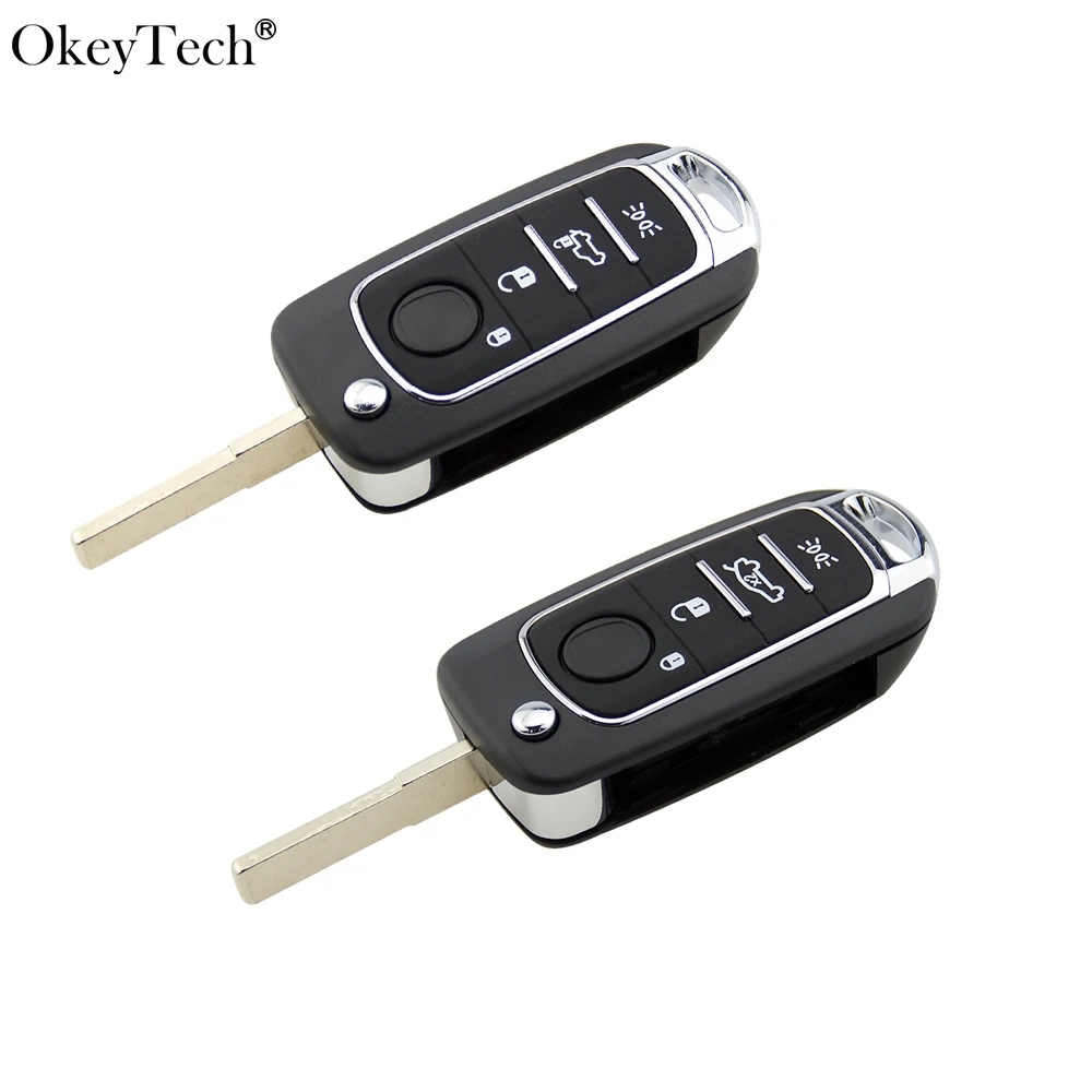 Okeytech 4 Buttons Different Button Replacement Car Folding Remote Key