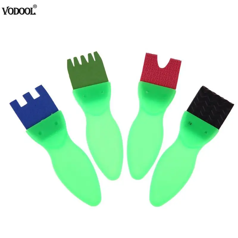 Goede VODOOL 4 stks set Kids Foam Spons Kwast Tekening Kinderen DIY Schilderij Art Graffiti Doodle Speelgoed School Briefpapier Leveringen