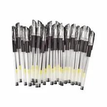 

12pcs/lot Plastic Ball Point Pen Black Colors Ballpoint Transparent Ball Pen Stationery Store European Standard