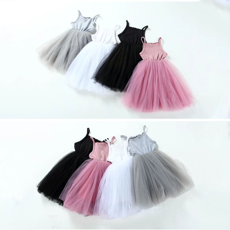B&N Hot sale Spring Summer Girl Dress Cotton Casual kids Dresses With Mesh Dance Party Princess Children Costume7