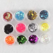 12 шт красивые акриловые порошок пещера Акриловые ногтей порошок из ракушек для 3D УФ гель для маникюра искусство украшения CD88