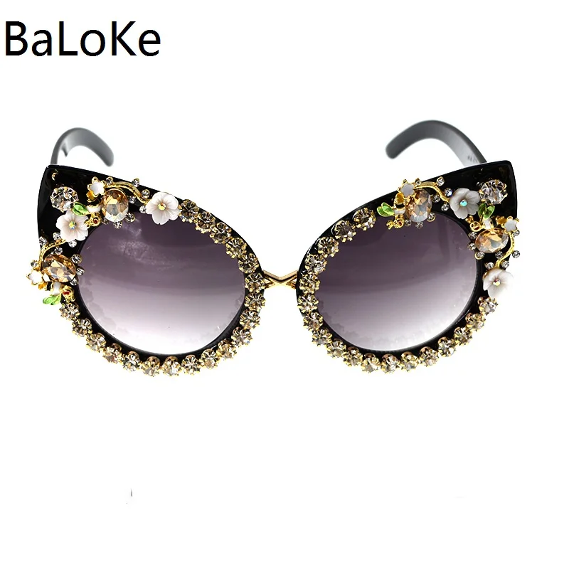 Fashion Sunglasses Women Luxury Brand glasses Metal jewel with