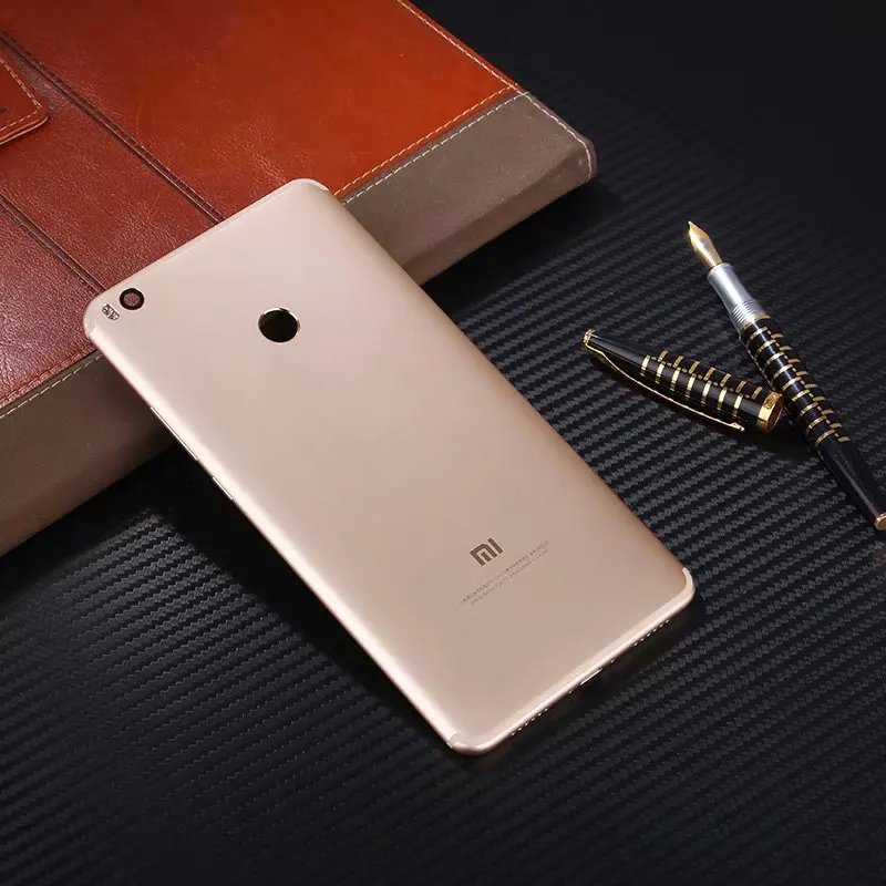 Корпус для Xiaomi Mi Max 2 Max2, металлическая задняя крышка для батареи, чехол для мобильного телефона, запасные части - Цвет: Gold