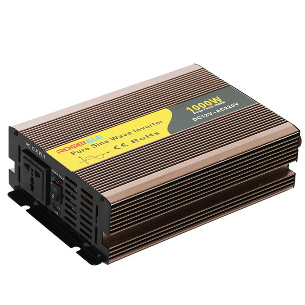 

1500w USB Charger Portable Pure Sine Wave Power Inverter Dc 12v 24v to Ac 220v Converter Voltage Transformer Vehicle Inverter