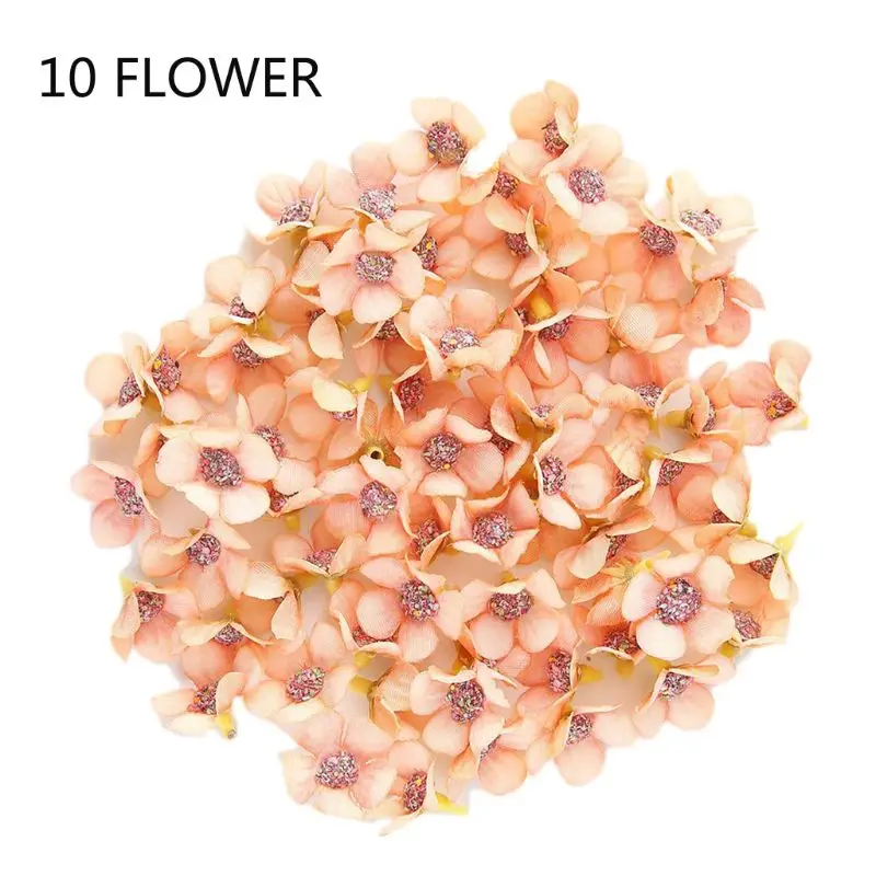 10Pcs/Set 2cm Multicolor Mini Artificial Daisy Flower Heads Sunflower For Wreath DIY Scrapbooking Wedding Party Decoration