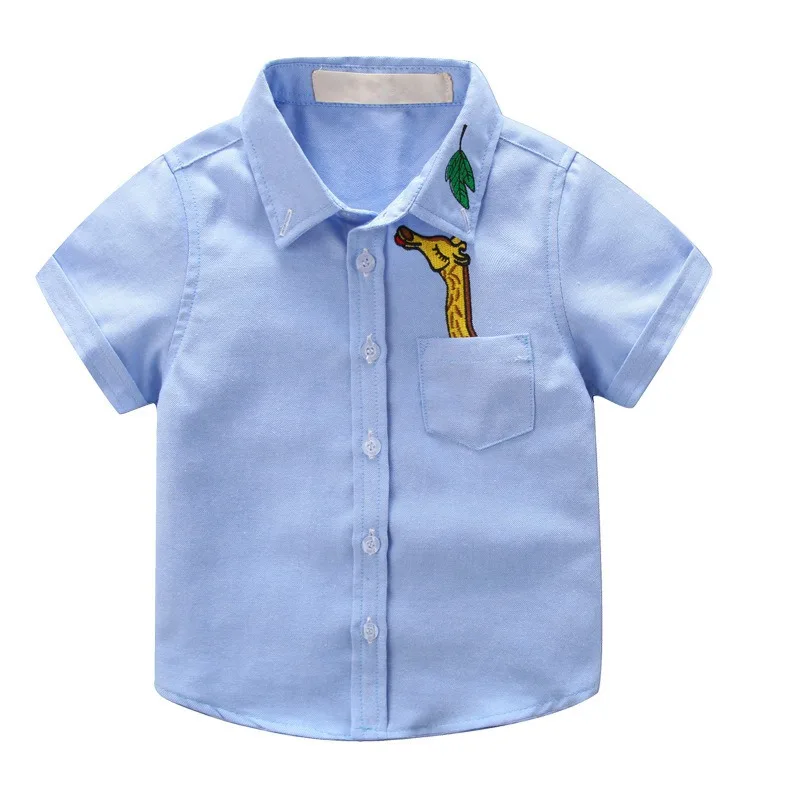 

2019 Children Boys Shirts Summer Kids Baby Shirt For Boy Short Sleeve Tops Child Printed Clothing Boys Clothes