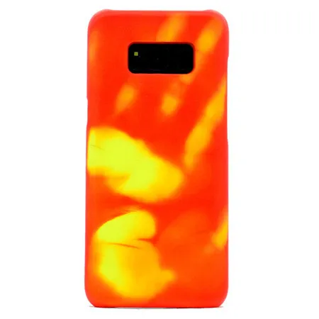 Термосенсор флуоресцентный меняющий цвет крутой Матовый PC чехол для телефона чехол для samsung S8 Plus грязеотталкивающий чехол для телефона - Цвет: Yellow