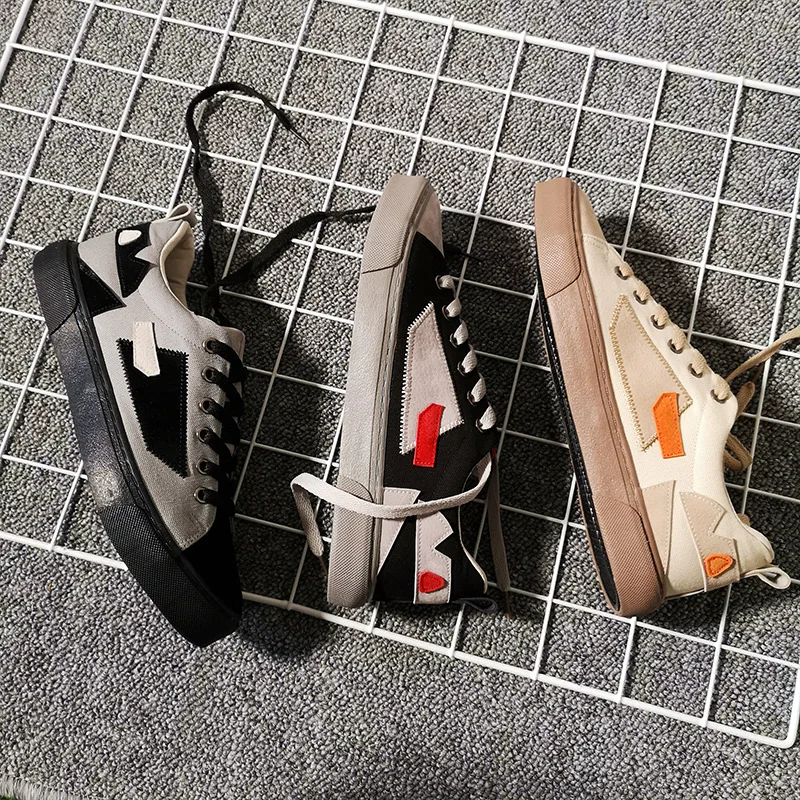 Men's shoes tide shoes Korean trend British versatile casual shoes Harajuku style ins canvas shoes men casual shoes men Men's shoes tide shoes Korean trend British versatile casual shoes Harajuku style ins canvas shoes men casual shoes men