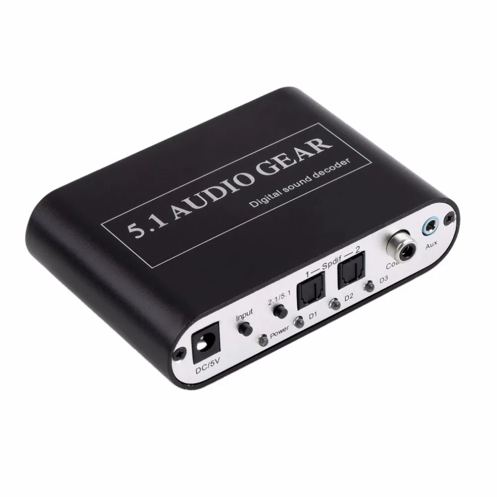 

New SPDIF/5.1/2.1 Channel AC3/DTS Digital Audio Converter Gear Surround Sound Rush Decoder For DVD Player Worldwide Sale