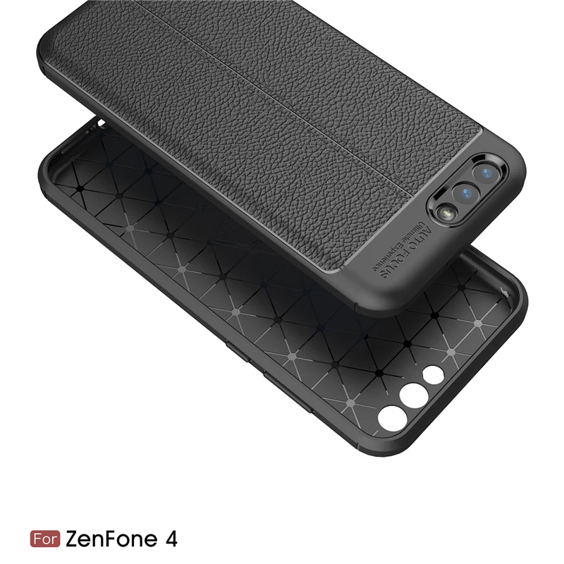 Litchi strip silicone case for Asus Zenfone 4 ZE554KL (2)