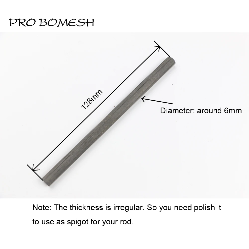 Pro bomesh 4 шт./упак. 128 мм, 9 мм, 7 мм, 6 мм, 4,5 мм шлифованные однотонные углеродная трубка spogit Удочка DIY Род строительные компонент для ремонта