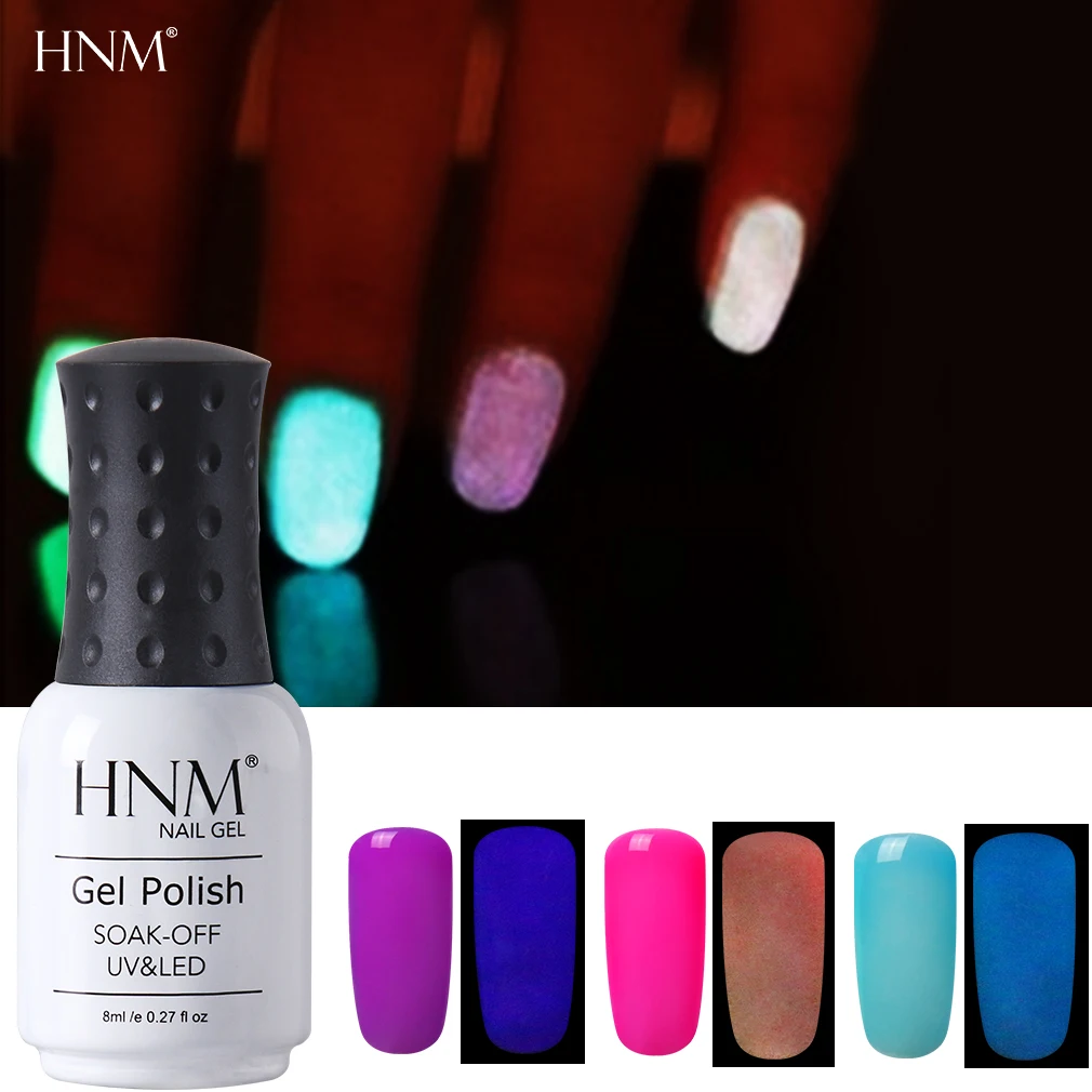 Флуоресцентный УФ гель для ногтей HNM 8 мл Гибридный Гель лак полуперманентный