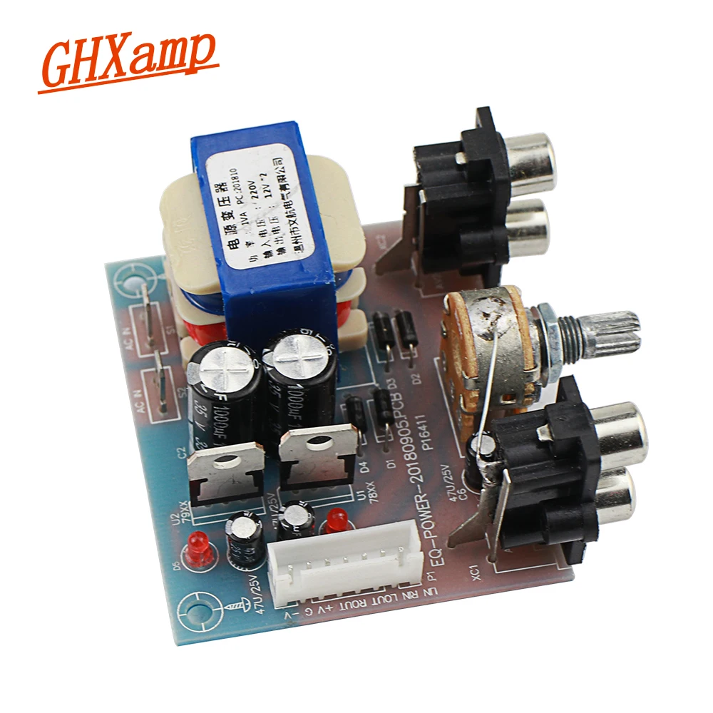 

GHXAMP Equalizer Power Supply Board With Volume Control Preamp Plane Dual Power Regulated Output 5V