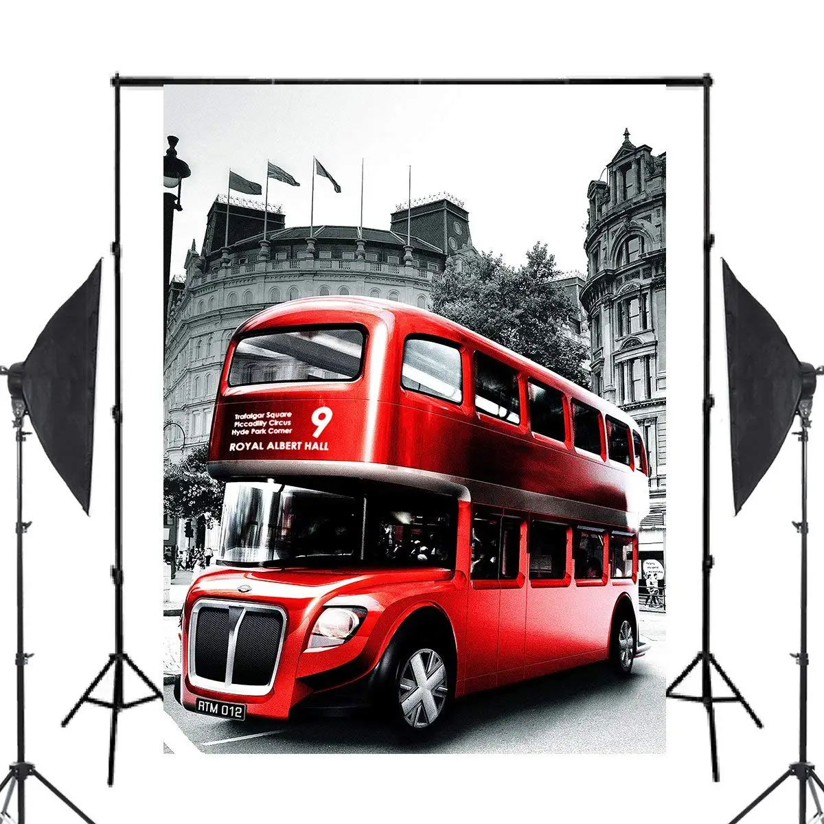 5x7ft Ретро Лондон автобус фотография Фон двухэтажный красный фон Европейская тема