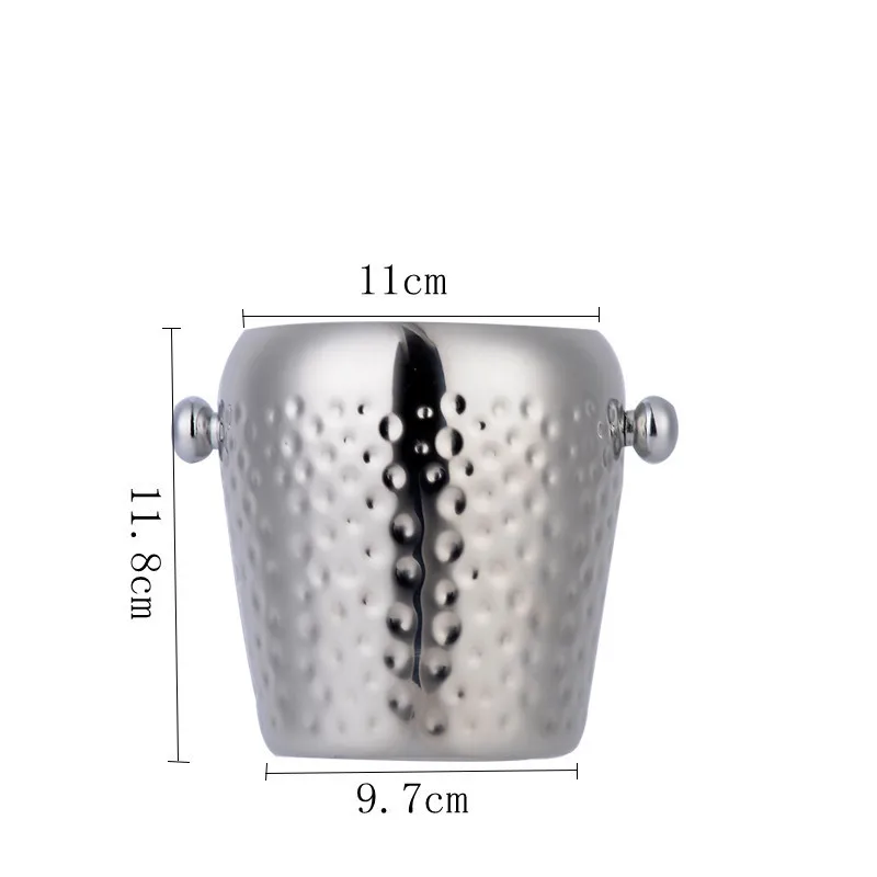 Золотой цвет нержавеющая сталь бар ведро льда две ручки шампанского ведро вина вертел винный контейнер-бочка Ktv Клубная стойка для винного бара