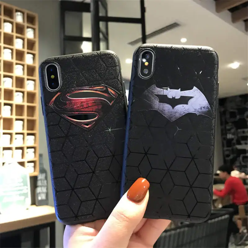 

Ironman Captain America Shield Superhero Case for Apple iPhone X 6 6S 7 8 Plus Avengers Superman Batman Soft Rubber Cover Shell