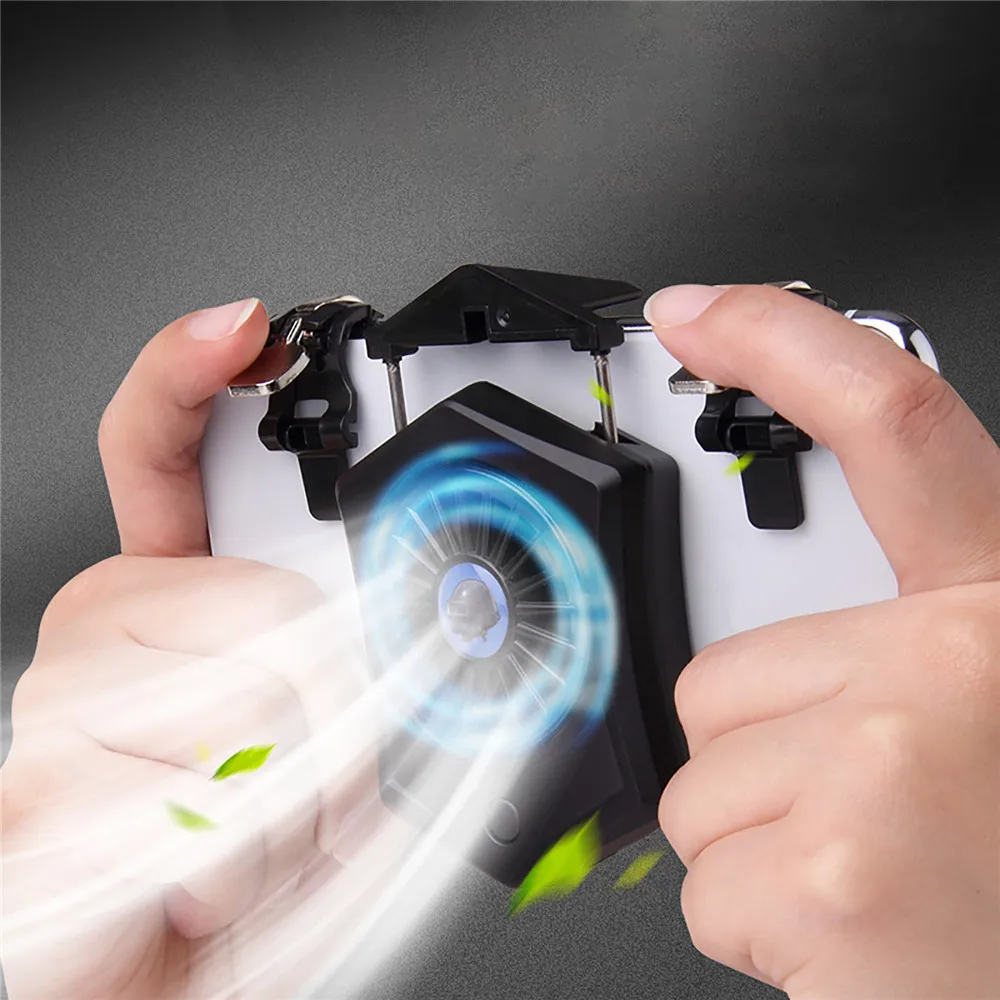 

PUBG Mobile Cooling Fan Cooler Heat Sink Watching Radiator Portable Stand Holder for Mobile Phone With 500mAh Battery