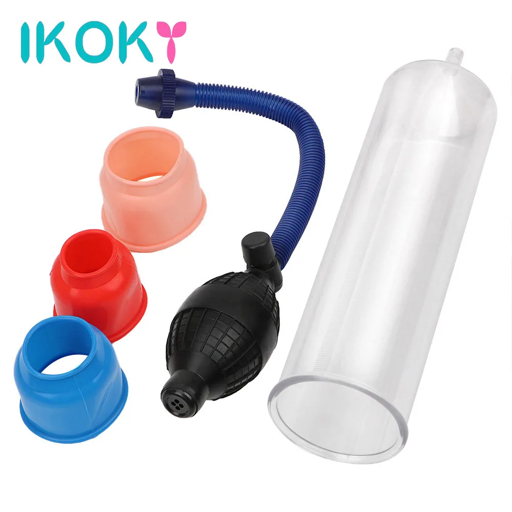 Кольца для пениса IKOKY Pump секс игрушки мужчин Увеличение мужского t удлинитель