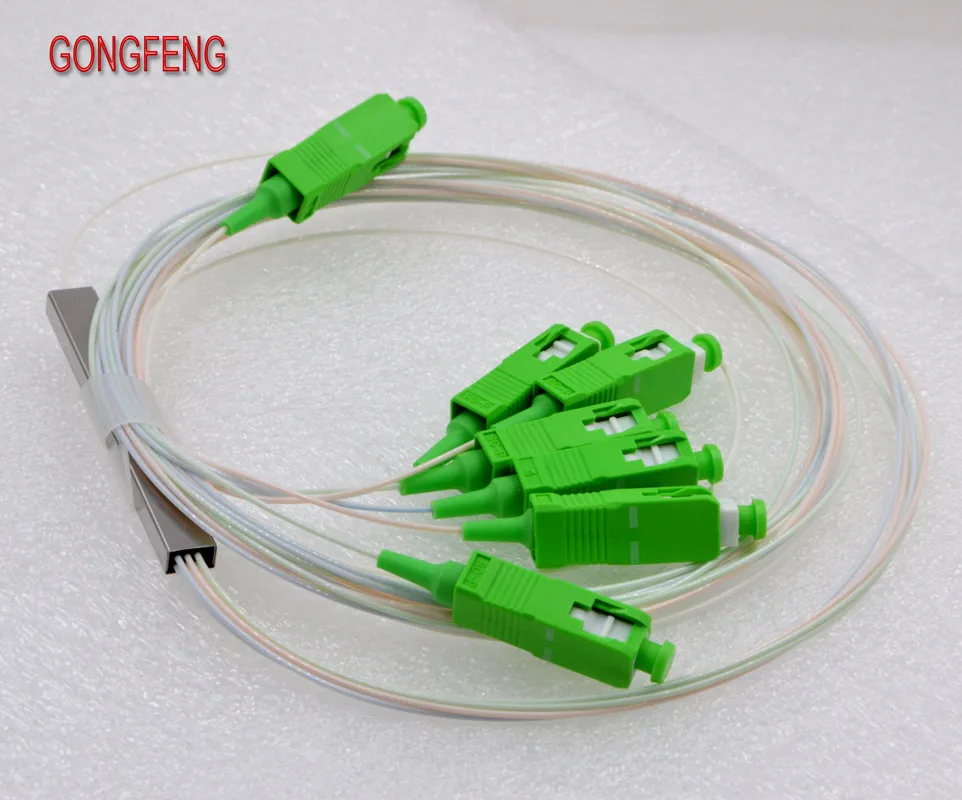 GONGFENG 10 шт. новый разъем 0 9 мм одномодовый 1:6 оптоволоконный Сплиттер PLC
