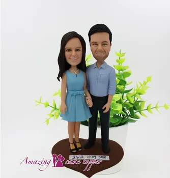 

2019 AMAZING CAKE TOPPER Marriage to commemorate you is my favorite Toys Custom Polymer Clay Figure From Pictures