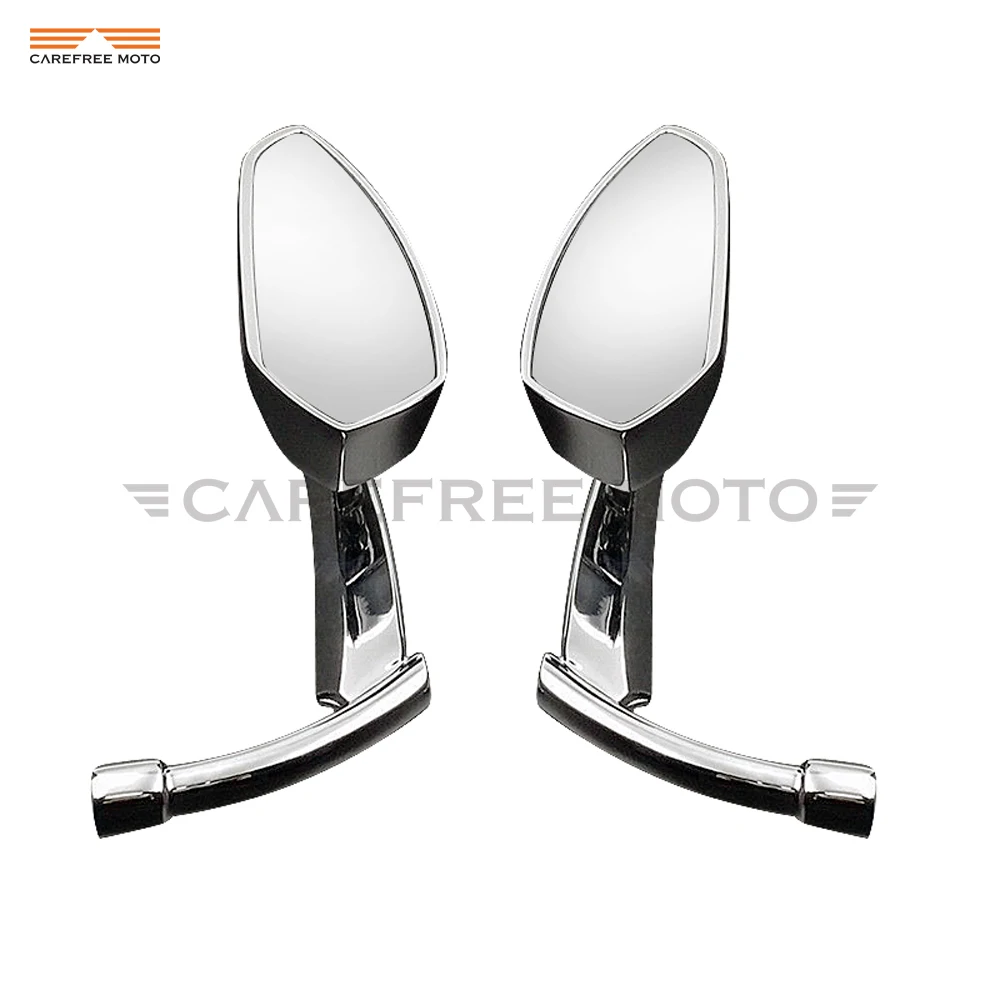 Хром мотоцикл боковое зеркало заднего вида для Harley Dyna Softail Electra Road Glide Чоппер XL883 Honda Yamaha Kawasaki Suzuki KTM