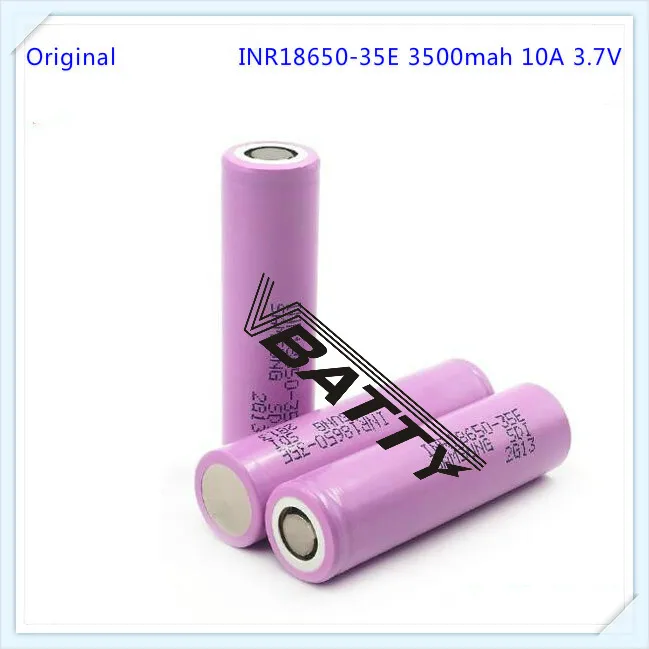 Vbatty для Samsung INR18650 35E 18650 аккумулятор 3500 мАч 10A 3 7 В литий ионная аккумуляторная