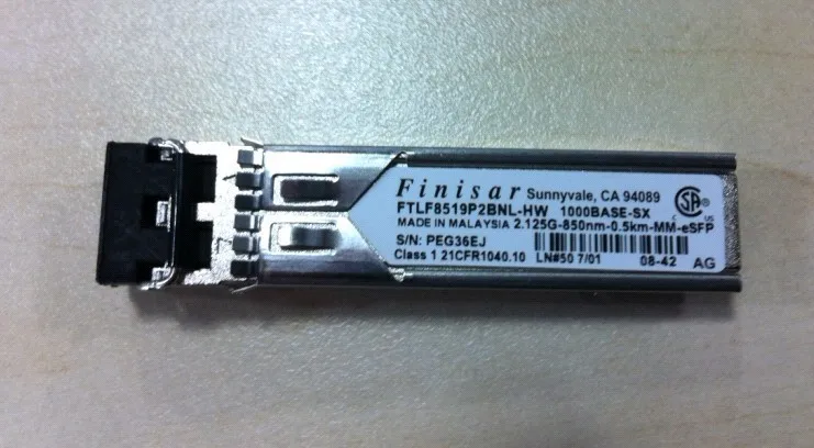 

FINISAR FTLF8519P2BNL-HW 1000BASE-SX, 2.125G-850nm-0.5km-MM-eSFP