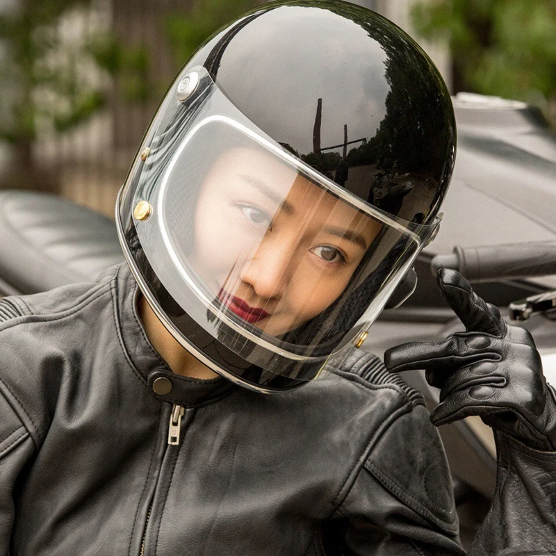 Япония TT& CO Томпсон мотоциклетный шлем полный лицо гоночный Мото шлем с прозрачный козырек винтажный Чоппер всадник Ретро шлемы ghost