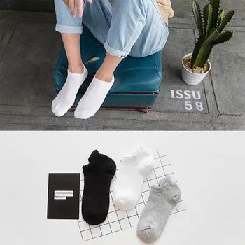 

ZDL-364 Cotton Summer Thin Boat Socks Men's Ankle Breathable Mesh Short Socks For Casual 10 pairs