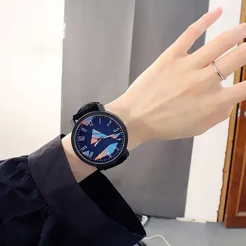 

New design men's Blue fashion watch college student personality Woman sky geometry starlight watches