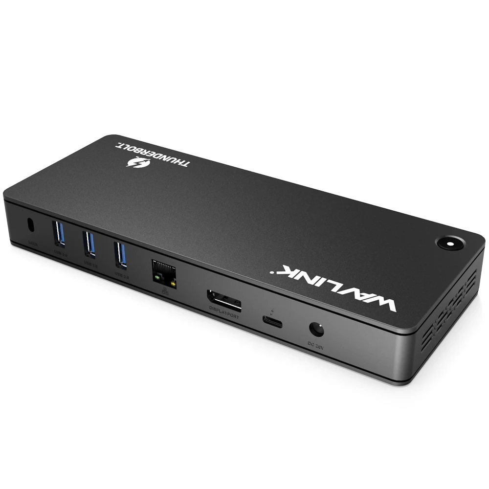 Wavlink Thunderbolt 3 док-станция 4 k@ 60Hz DisplayPort USB 3,0 85W для зарядки Gigabit Ethernet для MacBook pro сертифицировано Intel