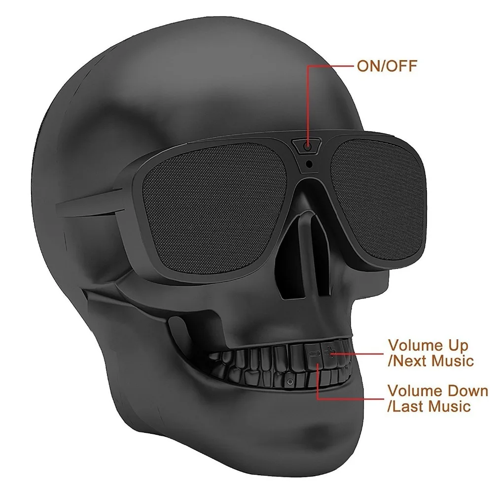 США уникальный череп Bluetooth динамик AeroSkull беспроводной мини портативный мобильный сабвуфер многоцелевой дропшиппинг