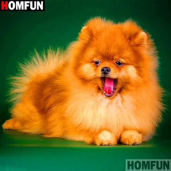 

HOMFUN Full Square/Round Drill 5D DIY Diamond Painting "Animal dog" 3D Diamond Embroidery Cross Stitch Home Decor A20043