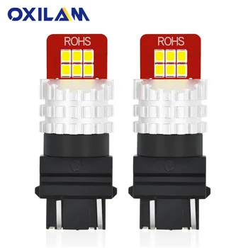 

OXILAM 2Pcs 3157 3156 T25 P27/7W LED Bulbs for Car Backup Reverse Brake Turn Signal Lights DRL Auto Driving Lamp 12V White Amber