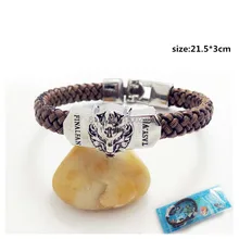 Подарок на год с героями из мультфильмов; ТВ Final Fantasy облачный волк металлической подвеской кожа косплей браслет