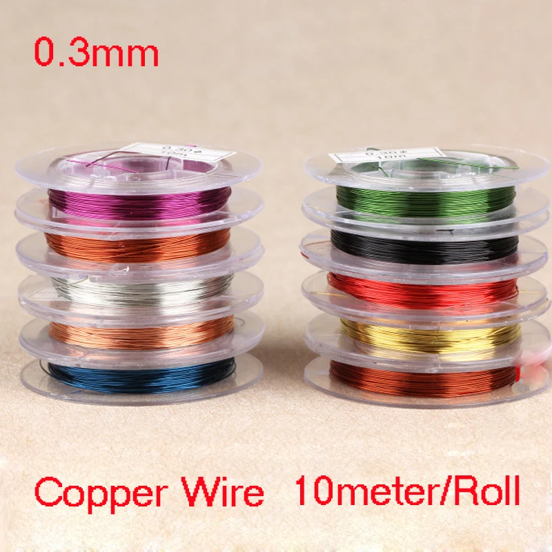 YAGE 0.3mm 10M/Roll Mixed 10 Colors Copper Wires Beading Wire DIY
