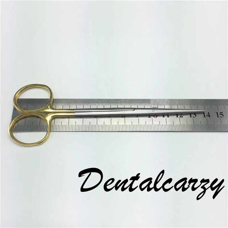 Lidar com Tesoura sem Ponta de Cirurgia Instrumento de Cirurgia Ouro Oftalmológica Plástica Cosmética Ferramenta Pálpebra Dupla Tesoura 12.5 - 14 Mod. 1254819 3 cosméticos instrumento de cirurgia dupla pálpebra ferramenta