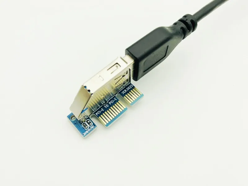 USB 3.0 PCI-E X1 Extender Cable Power SATA Extension Cord PCI Express 1X Riser Expansion Card for PC Network Cards Graphics Card