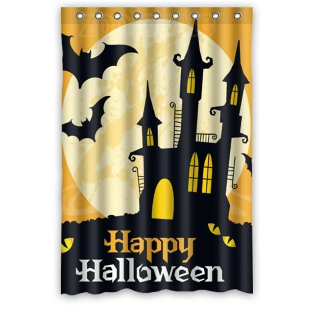 Happy Hallowmas новая водонепроницаемая полиэфирная Занавеска (включая кольца для душа)
