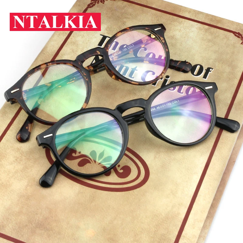 2018 Fashion Women Glasses Frame Men Eyeglasses Frame Vintage Round Clear Lens Glasses Optical Spectacle Frame