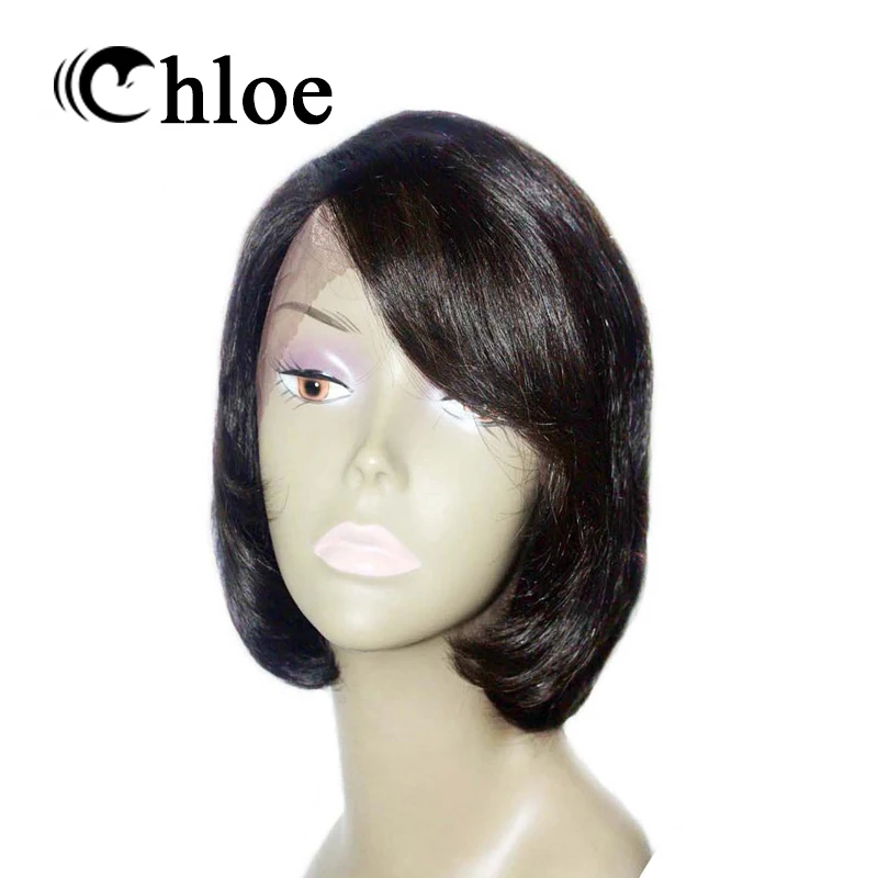 

Chloe Brazilian Remy Hair Short Lace Front Human Hair Wigs Bob Lace with Baby Hair FT1235 Medium Size Free Shipping