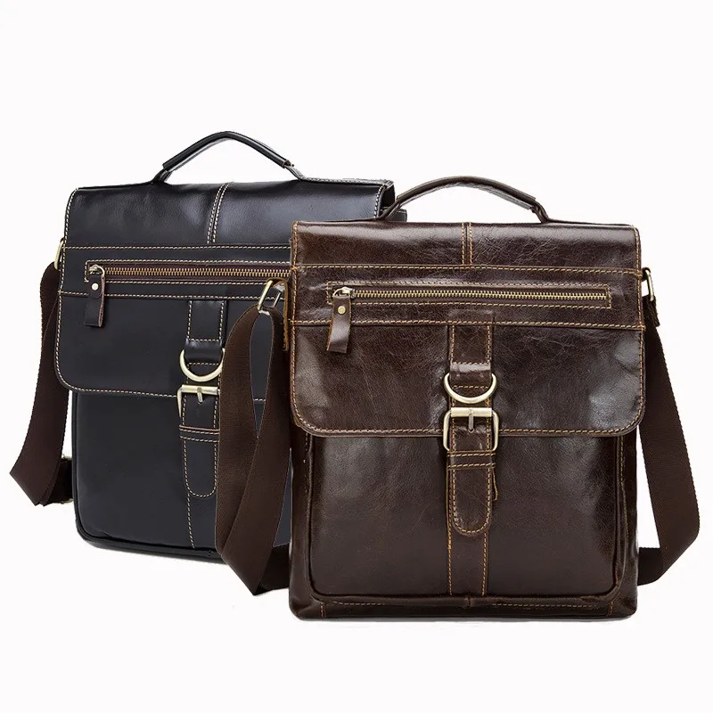 Мужская вертикальная сумка из натуральной кожи, мужская сумка-мессенджер, коммерческий мужской портфель, дизайнерские сумки, повседневные деловые сумки на плечо, LI-874